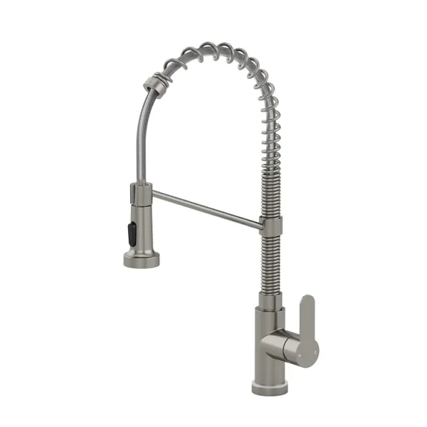 Professional Brushed Nickel Pull-Down Kitchen Faucet