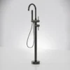 Luxury Matte Black Freestanding Bathtub Faucet with Hand Shower