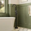 Luxury Matte Black Freestanding Bathtub Faucet with Hand Shower