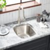 Compact Undermount Stainless Steel Prep & Bar Sink – Brushed Finish