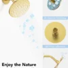 Luxury Brushed Gold Multi-Function Shower System with Rainfall Head, Body Jets & Hand Shower
