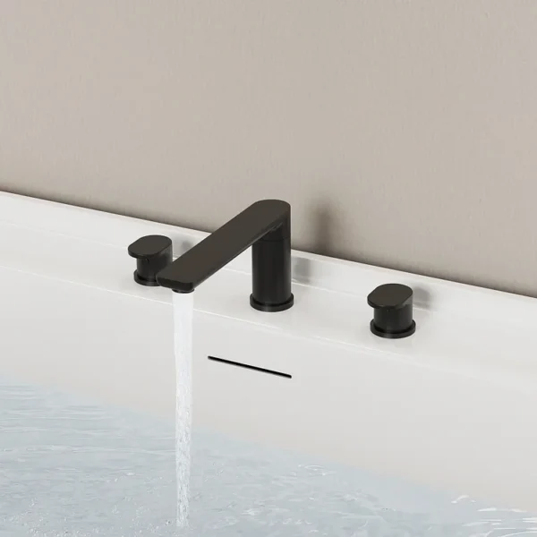 Matte Black Widespread (4) Modern Matte Black Widespread Bathroom Sink Faucet