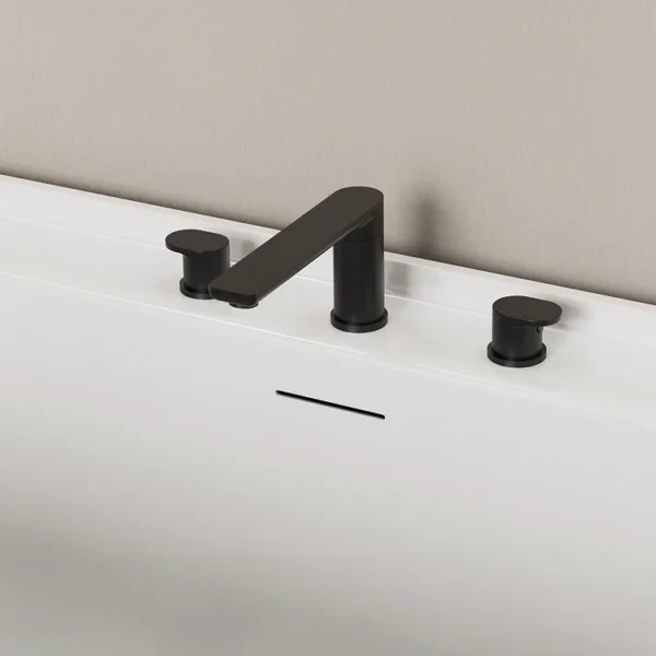 Matte Black Widespread (8) Modern Matte Black Widespread Bathroom Sink Faucet