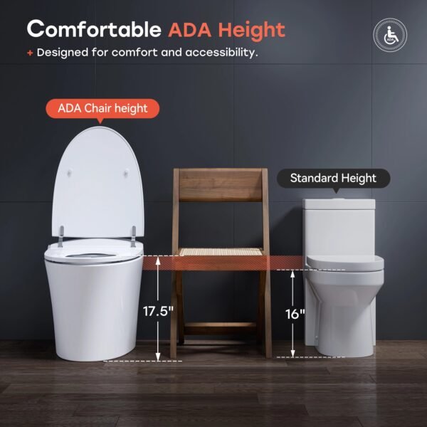 ADA Compliant Smart Toilet with Built-In Bidet – One-Piece Luxury Toilet | Model ST43