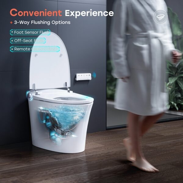 ADA Compliant Smart Toilet with Built-In Bidet – One-Piece Luxury Toilet | Model ST43