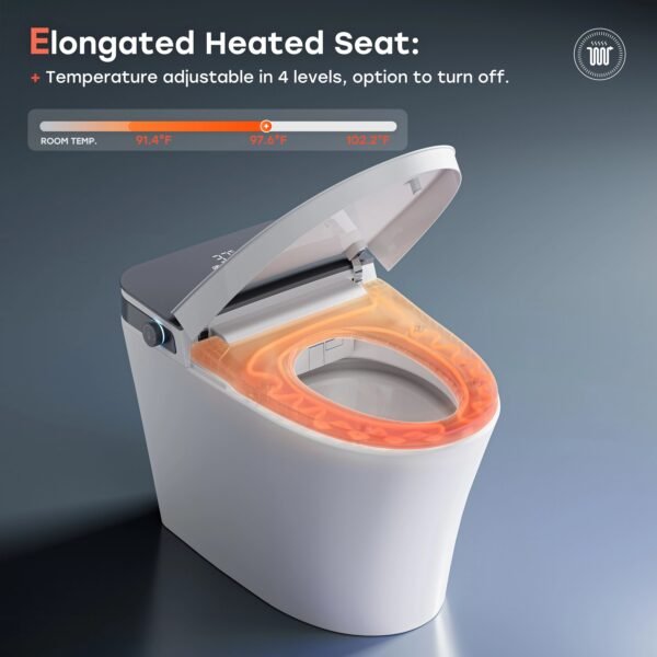 10" Rough-In Smart Toilet with Bidet & Dryer – Power Outage Ready | Model ST73