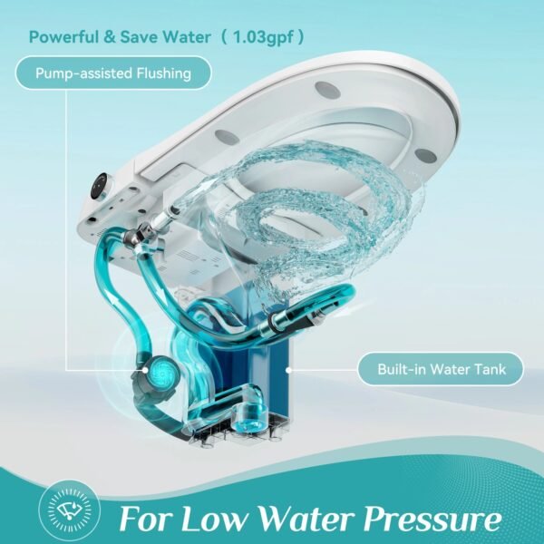 Best Bidet Toilet Combo with Heated Seat, Elongated Smart Toilet – Model ST80