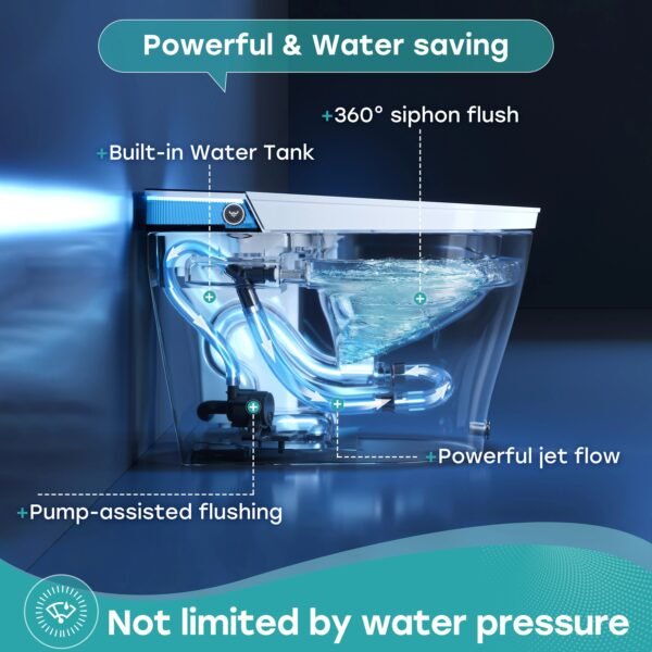 Bidet Combo Smart Toilet with Mood Light – 12" Rough-In | Model ST83