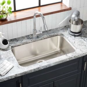 Undermount Stainless Steel Single Bowl Kitchen Sink – Modern Deep Basin Design