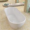 Luxury White Freestanding Oval Soaking Bathtub