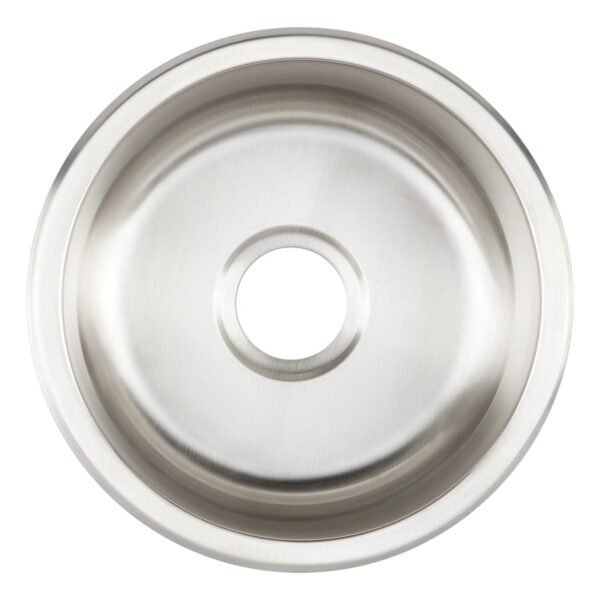 Round Undermount Stainless Steel Prep & Bar Sink – Compact Single Bowl Design