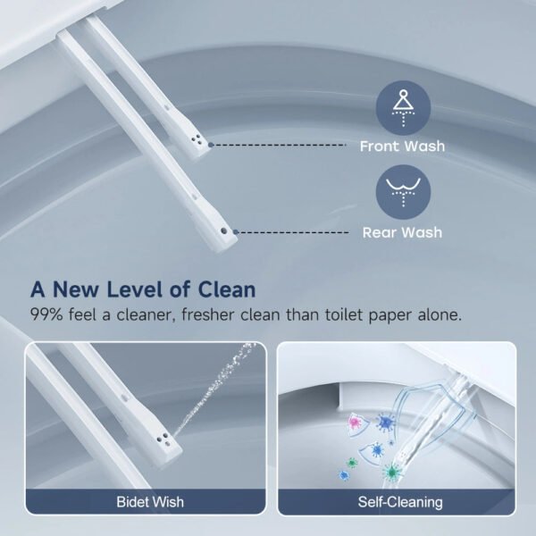 Bidet Toilet with Non-Electric Seat – 12" Rough-In One-Piece Toilet | Model ST14