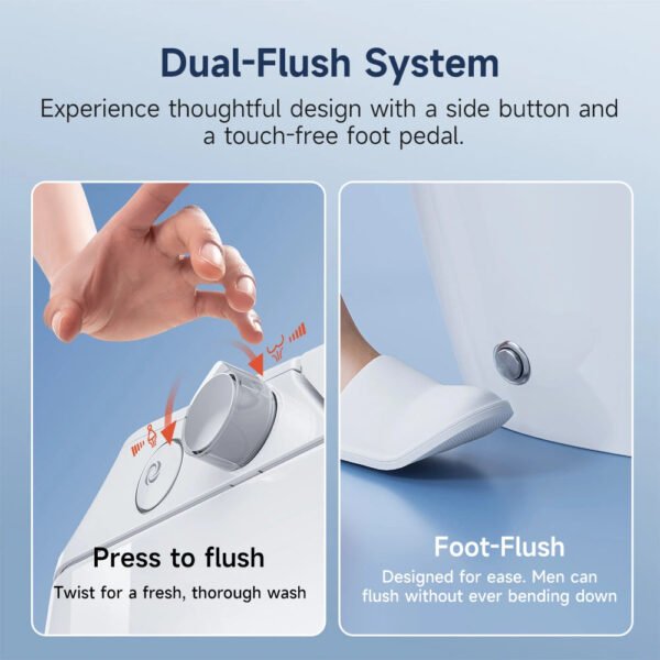 Bidet Toilet with Non-Electric Seat – 12" Rough-In One-Piece Toilet | Model ST14