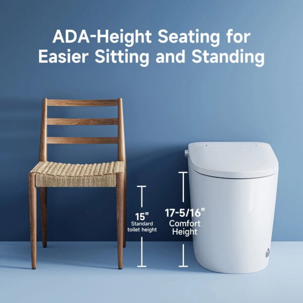 Bidet Toilet with Non-Electric Seat – 12" Rough-In One-Piece Toilet | Model ST14