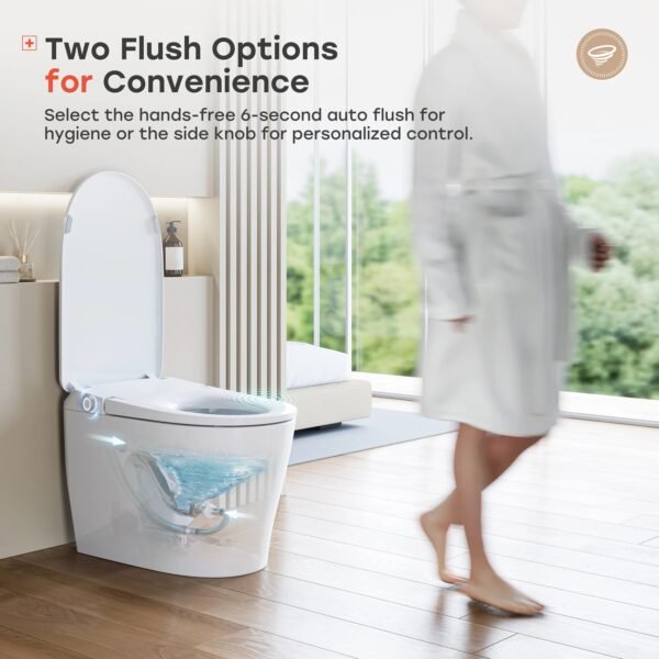 Smart Toilet with Full Cover Lid & Power Outage Flush – One-Piece Smart Toilet | Model ST18