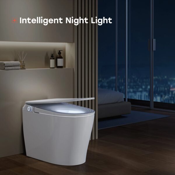 Smart Toilet with Full Cover Lid & Power Outage Flush – One-Piece Smart Toilet | Model ST18
