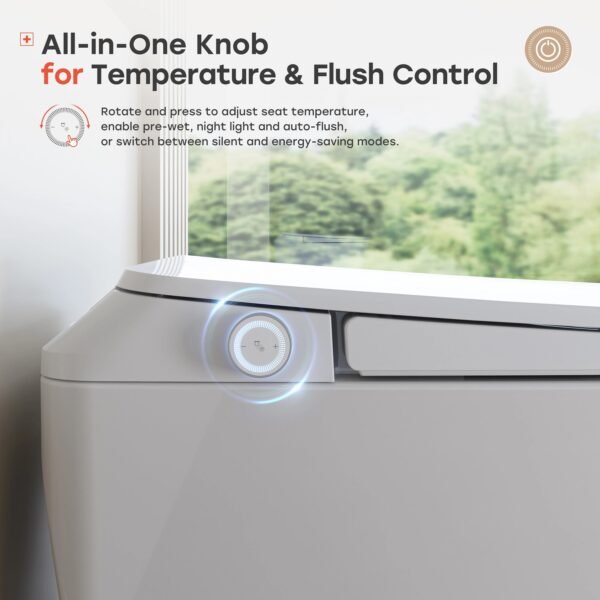 Smart Toilet with Full Cover Lid & Power Outage Flush – One-Piece Smart Toilet | Model ST18