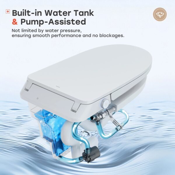 Smart Toilet with Full Cover Lid & Power Outage Flush – One-Piece Smart Toilet | Model ST18