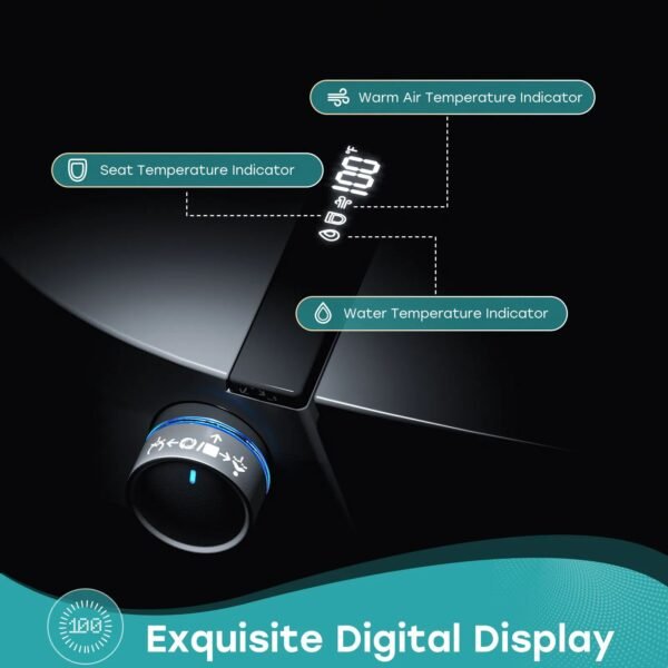 Black Smart Toilet with Bidet Seat – 12" Rough-In One-Piece Smart Toilet | Model ST25