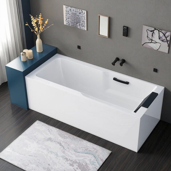 Luxury Rectangular Whirlpool Jetted Bathtub – Modern Freestanding Spa Hydro Massage Tub