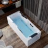 Luxury Rectangular Whirlpool Jetted Bathtub – Modern Freestanding Spa Hydro Massage Tub