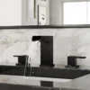 Modern Matte Black Widespread Waterfall Bathroom Sink Faucet