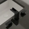 Modern Matte Black Widespread Waterfall Bathroom Sink Faucet