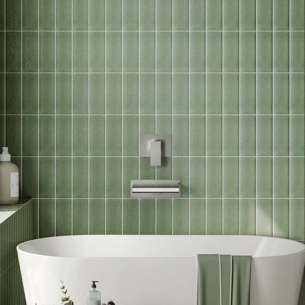 Modern Brushed Nickel Wall-Mounted Waterfall Bathtub Faucet – Wide Spout Tub Filler