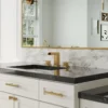 Modern Brushed Nickel Widespread Waterfall Bathroom Sink Faucet