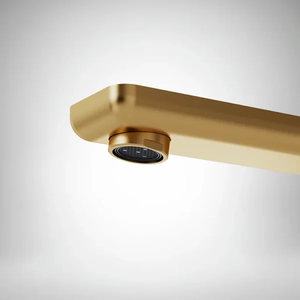 Luxury Brushed Gold Widespread Bathroom Sink Faucet – 3-Hole Dual Handle Vanity Faucet