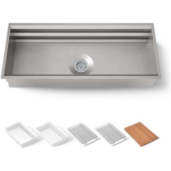 Workstation Stainless Steel Apron Front Farmhouse Kitchen Sink with Accessories