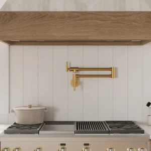 Luxury Brushed Gold Wall-Mounted Pot Filler Faucet