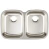 Double Bowl Undermount Stainless Steel Kitchen Sink – Brushed Finish Dual Basin Sink