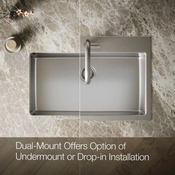 Undermount Stainless Steel Workstation Prep & Bar Sink with Cutting Board