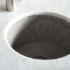 luxury prep sink (2) Round Concrete Undermount Kitchen Sink – Modern Minimalist Single Bowl Sink