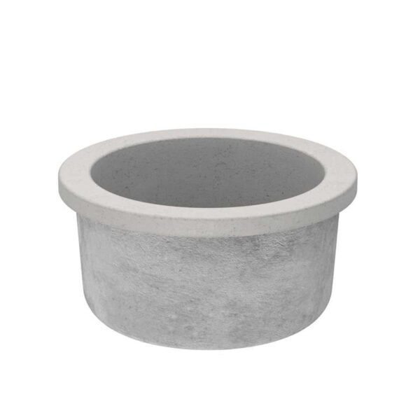 luxury prep sink (3) Round Concrete Undermount Kitchen Sink – Modern Minimalist Single Bowl Sink