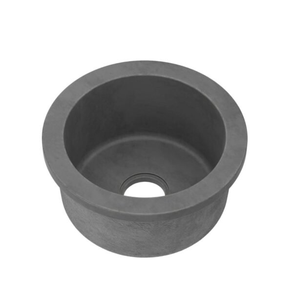 luxury prep sink (5) Round Concrete Undermount Kitchen Sink – Modern Minimalist Single Bowl Sink
