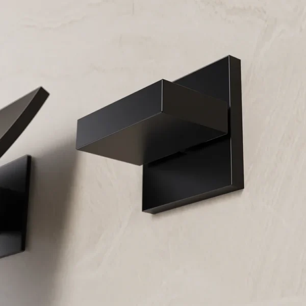 Matte Black Wall-Mounted Waterfall Bathtub Faucet – Modern Wide Spout Tub Filler