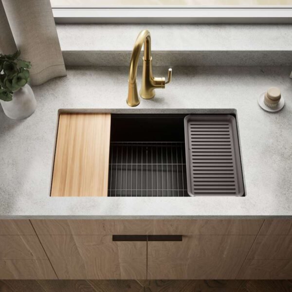 Luxury Workstation Undermount Stainless Steel Kitchen Sink with Accessories