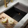 Luxury Workstation Undermount Stainless Steel Kitchen Sink with Accessories