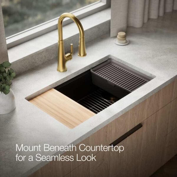 Luxury Workstation Undermount Stainless Steel Kitchen Sink with Accessories